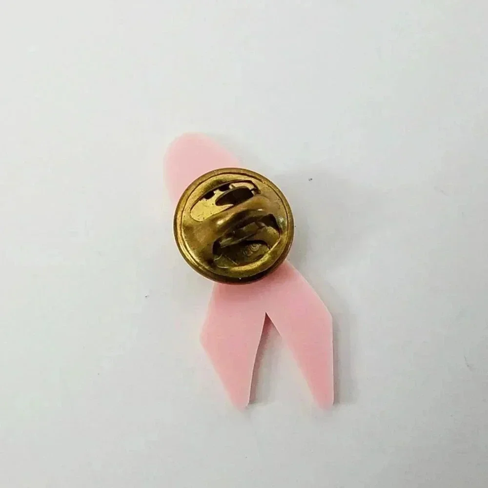 Breast Cancer Awareness Pink Ribbon Lapel Hat Pin